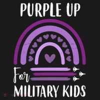 Military Purple Up Rainbow Heart Coaster thumb 2
