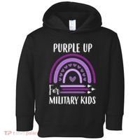 Military Purple Up Rainbow Heart Toddler Hoodie thumb 0