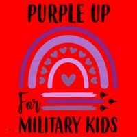 Military Purple Up Rainbow Heart Santa Hat thumb 1