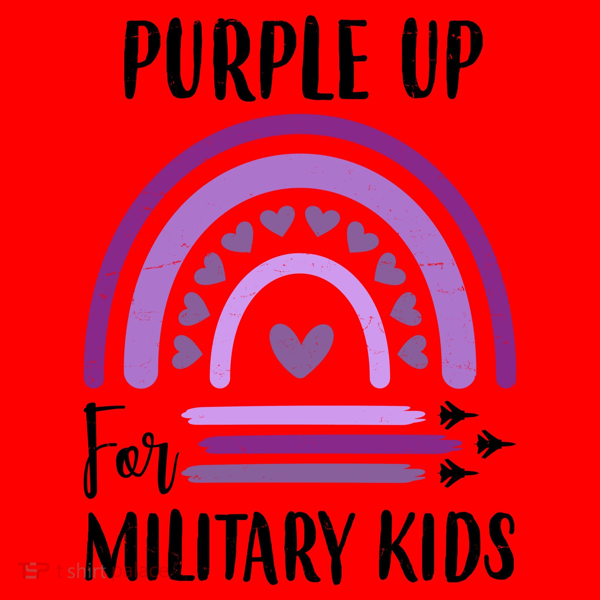 Military Purple Up Rainbow Heart Santa Hat