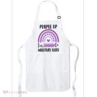 Military Purple Up Rainbow Heart Apron thumb 0