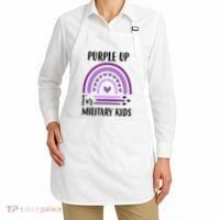 Military Purple Up Rainbow Heart Apron thumb 2