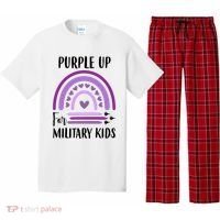 Military Purple Up Rainbow Heart Pajama Set thumb 0