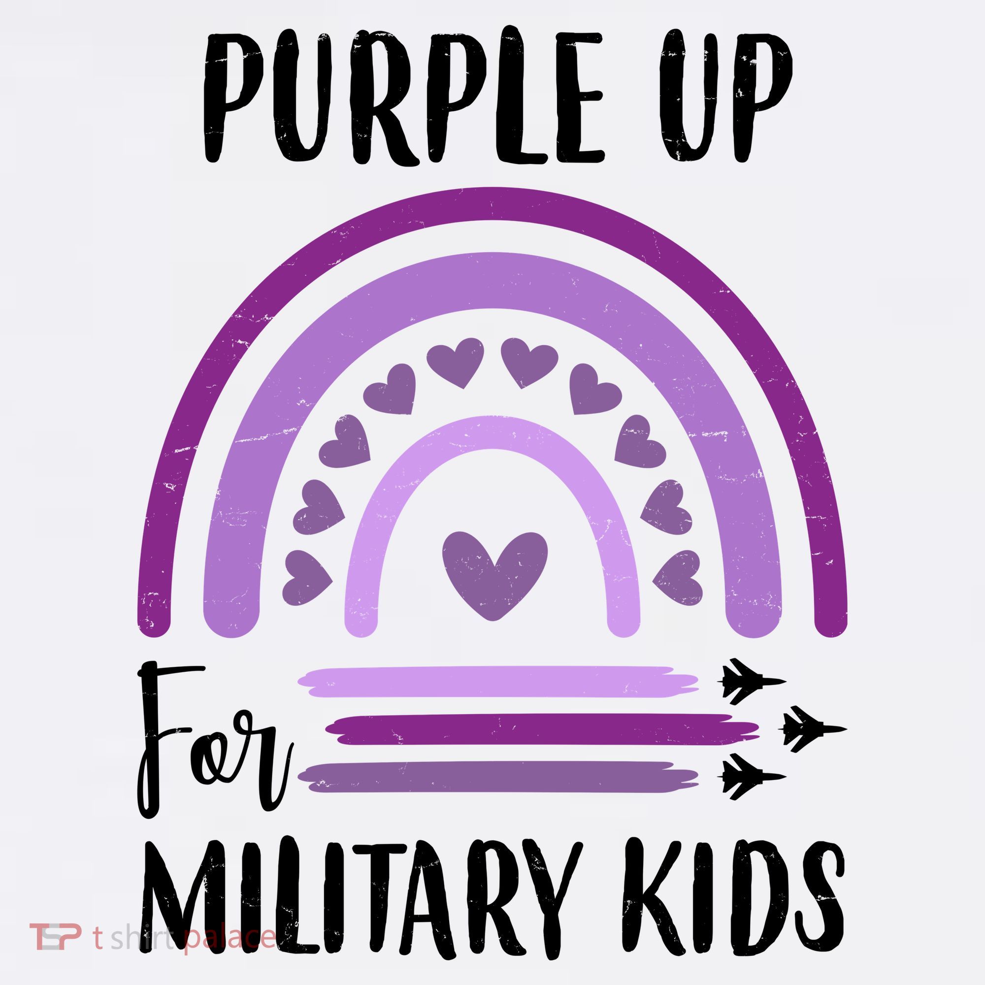 Military Purple Up Rainbow Heart Mousepad