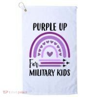 Military Purple Up Rainbow Heart Golf Towel thumb 0