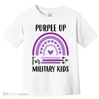 Military Purple Up Rainbow Heart Toddler T-Shirt