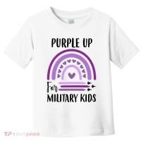Military Purple Up Rainbow Heart Toddler T-Shirt thumb 0