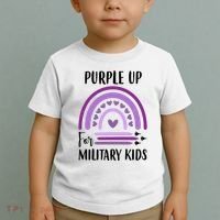 Military Purple Up Rainbow Heart Toddler T-Shirt thumb 2