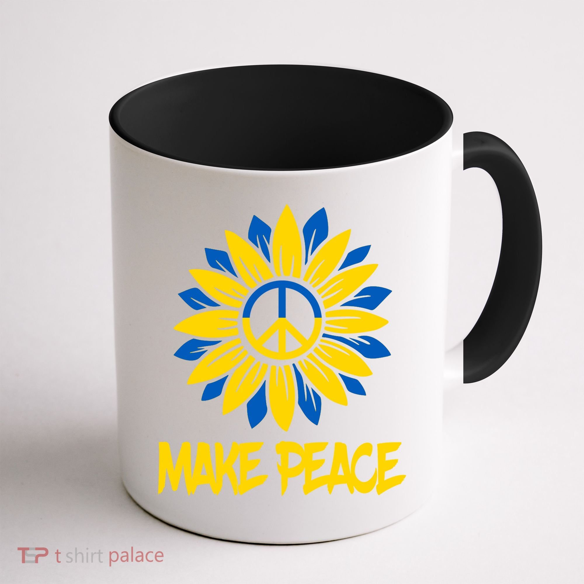 Make Peace Ukraine Strong Sunflower Coffee Mug