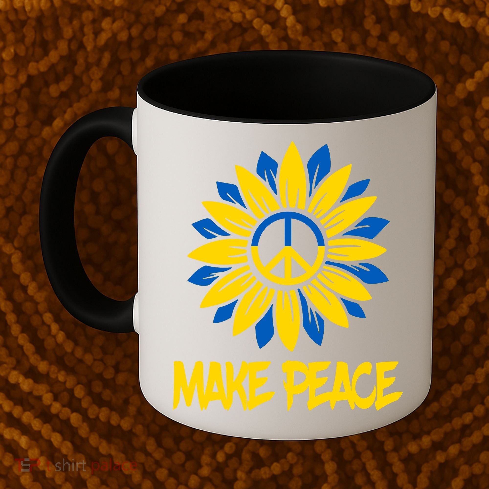 Make Peace Ukraine Strong Sunflower Coffee Mug