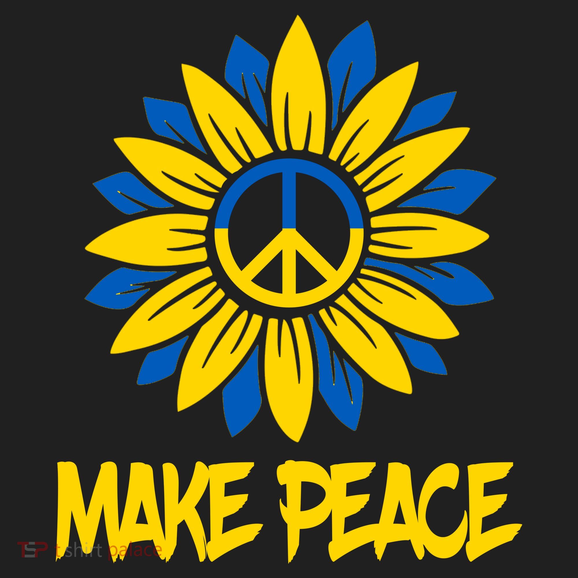 Make Peace Ukraine Strong Sunflower Tumbler