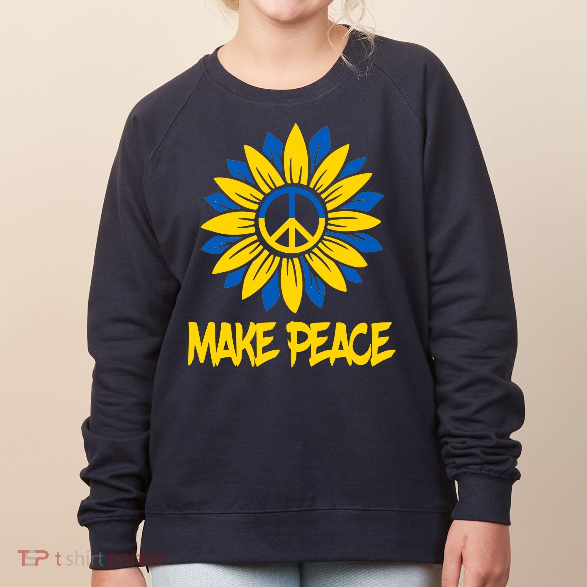 Make Peace Ukraine Strong Sunflower Women's Sweatshirt