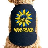 Make Peace Ukraine Strong Sunflower Doggie Tank thumb 0