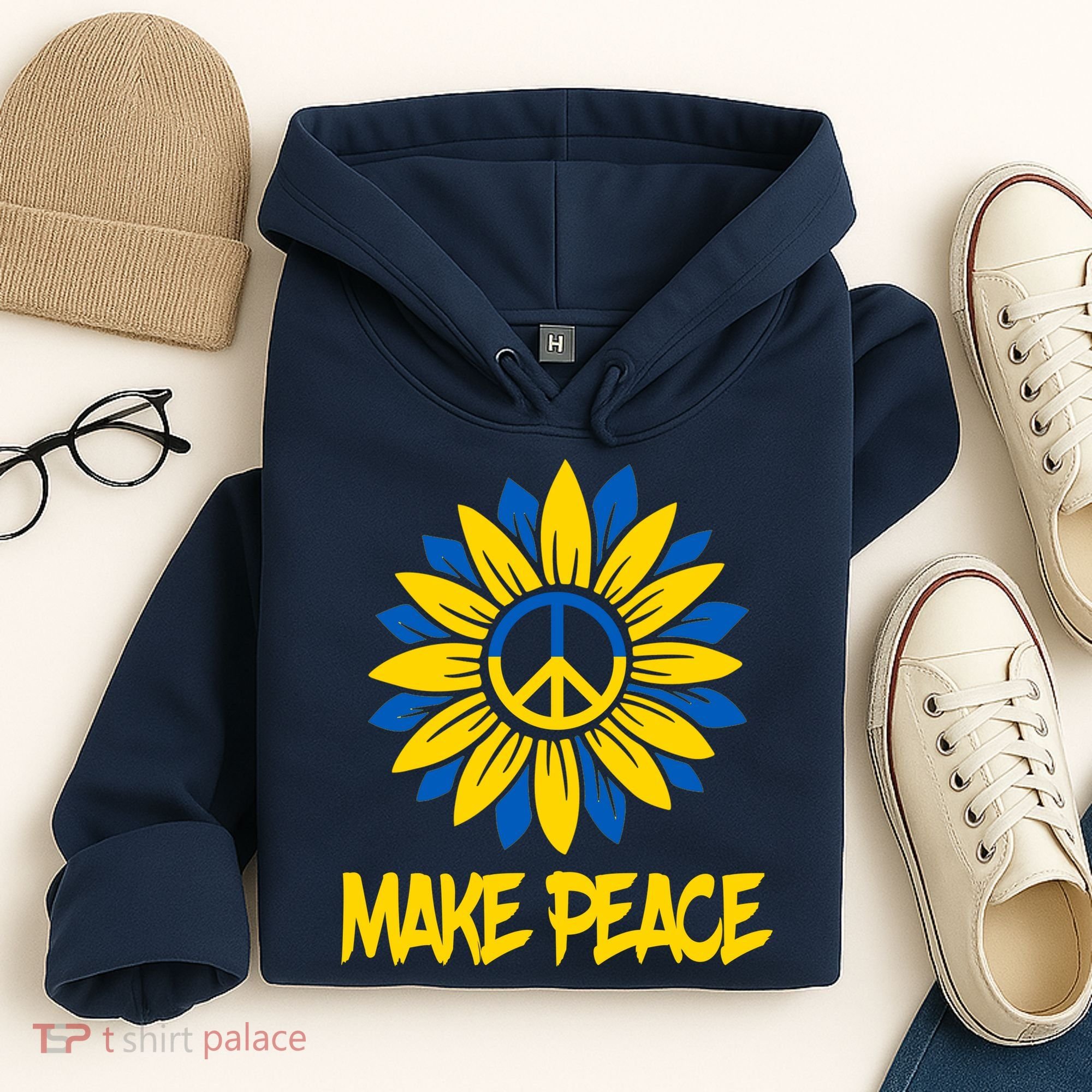 Make Peace Ukraine Strong Sunflower Hoodie