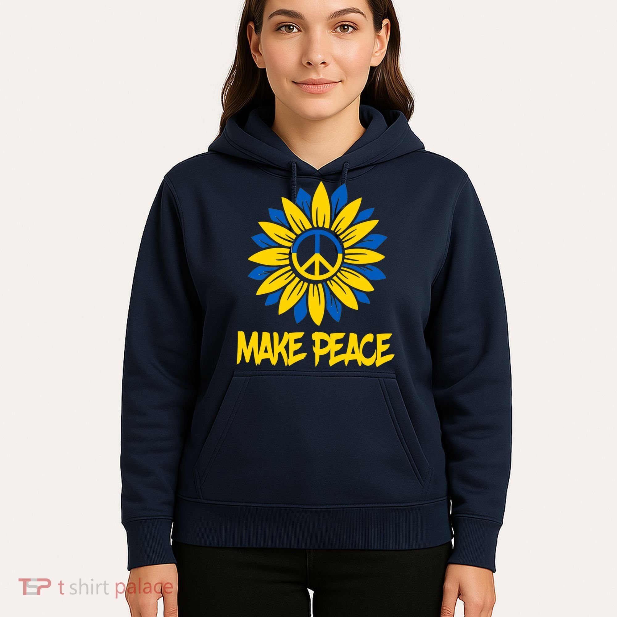 Make Peace Ukraine Strong Sunflower Hoodie