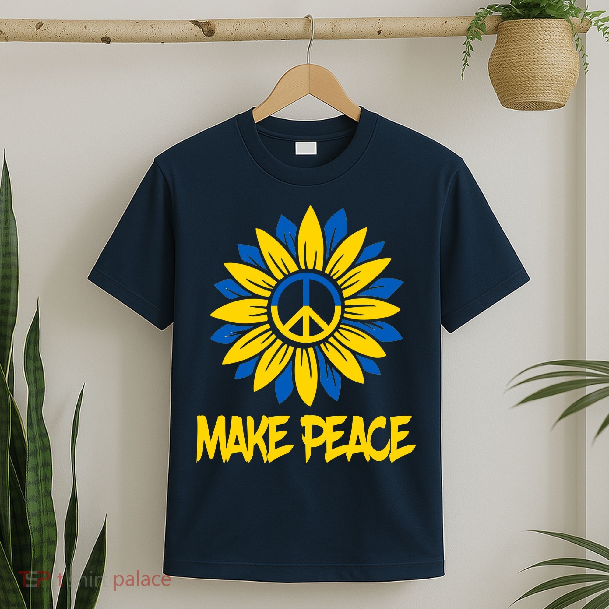 Make Peace Ukraine Strong Sunflower T-Shirt