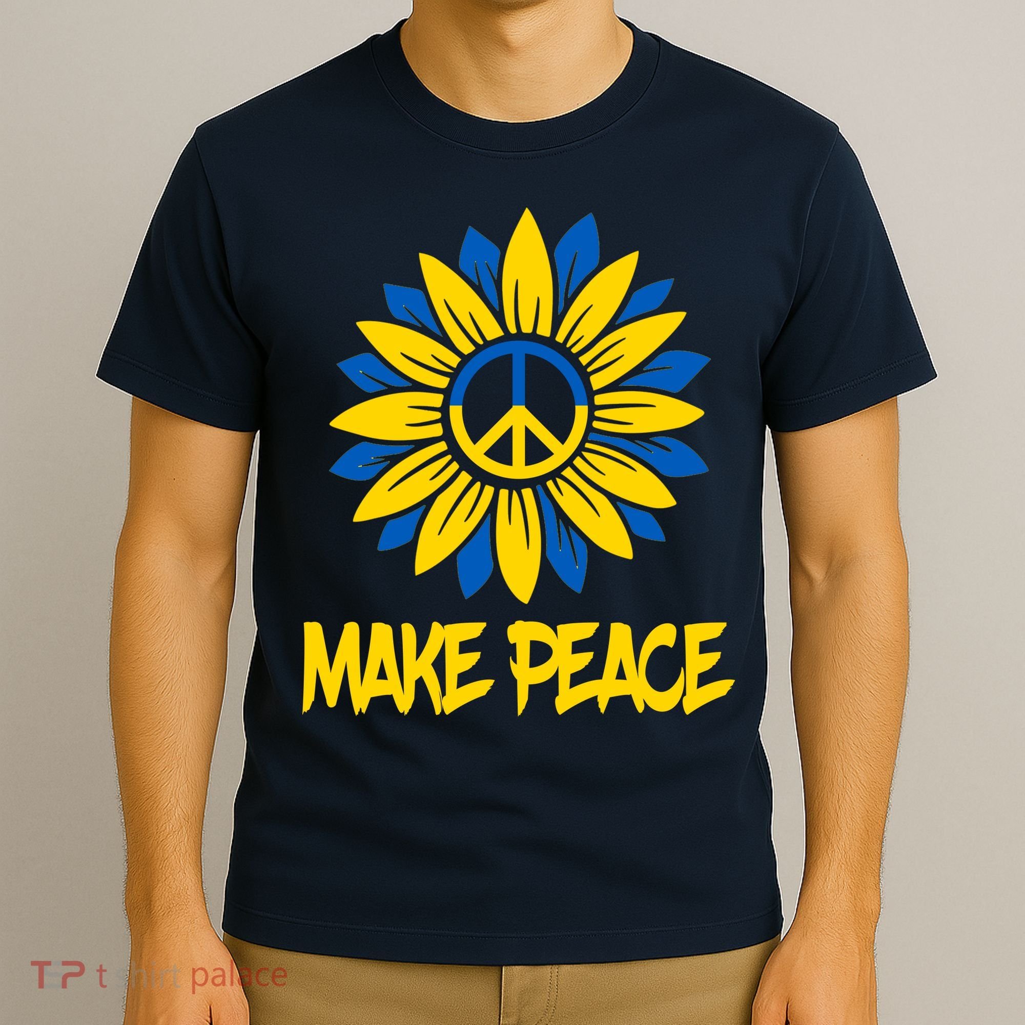 Make Peace Ukraine Strong Sunflower T-Shirt