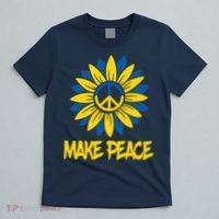 Make Peace Ukraine Strong Sunflower T-Shirt thumb 5