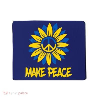 Make Peace Ukraine Strong Sunflower Mousepad