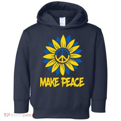 Make Peace Ukraine Strong Sunflower Toddler Hoodie