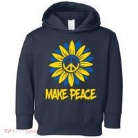 Make Peace Ukraine Strong Sunflower Toddler Hoodie thumb 0