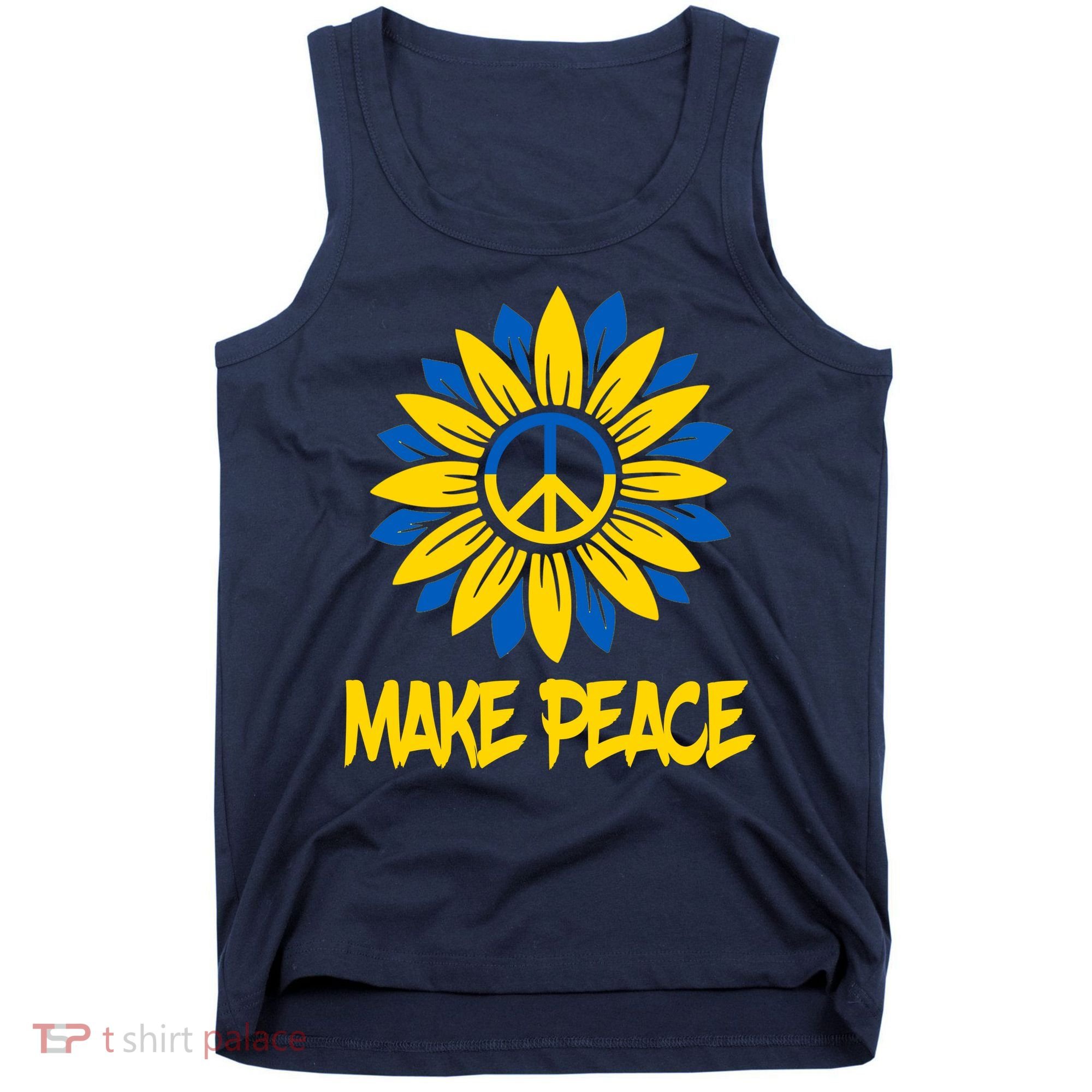 Make Peace Ukraine Strong Sunflower Tank Top