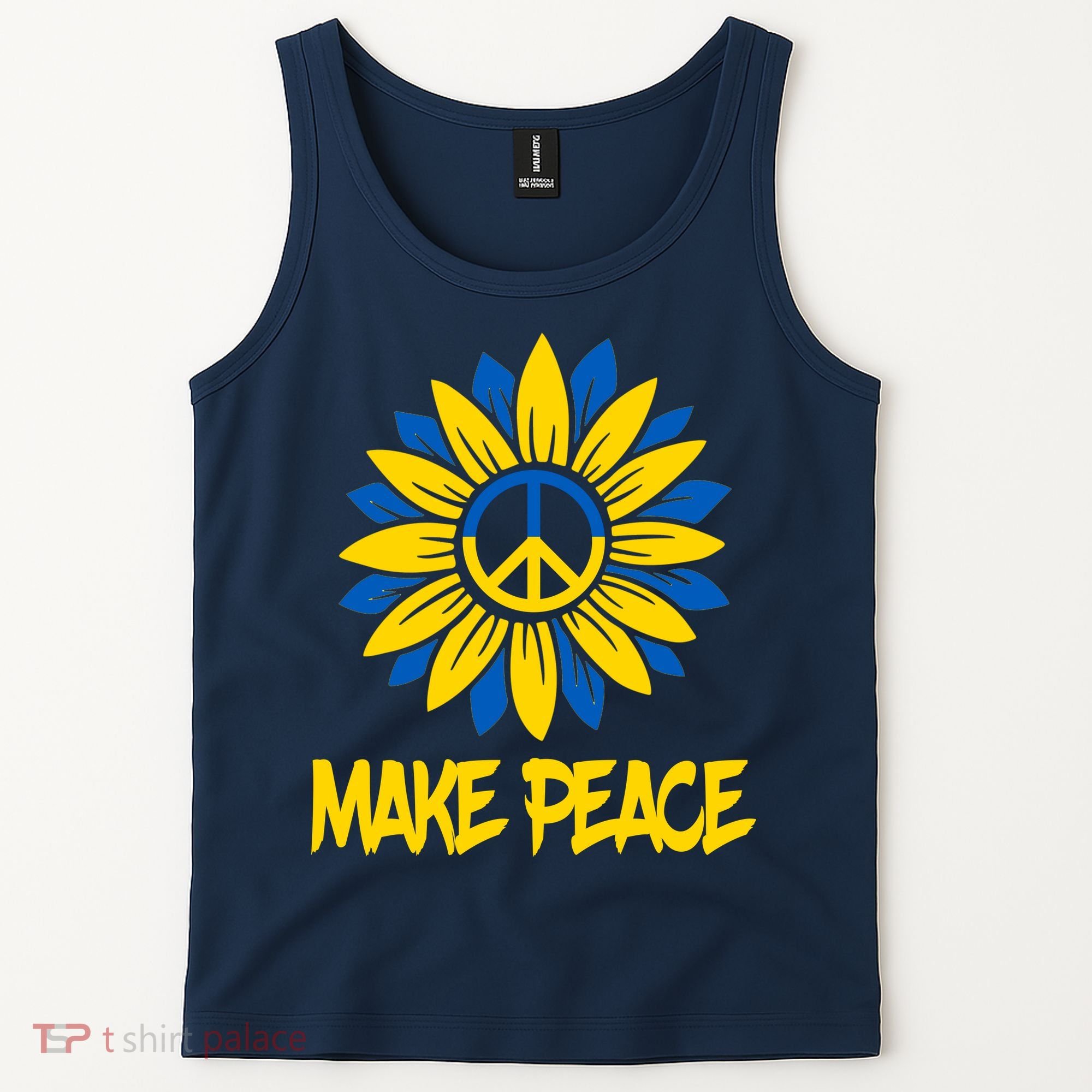 Make Peace Ukraine Strong Sunflower Tank Top