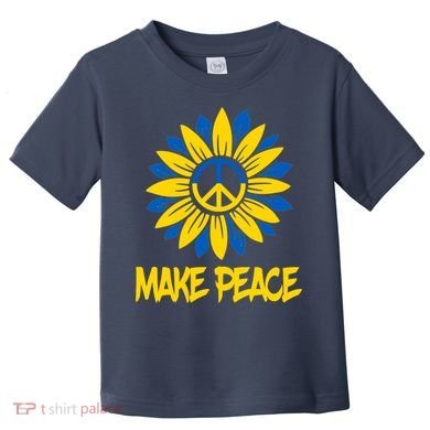 Make Peace Ukraine Strong Sunflower Toddler T-Shirt