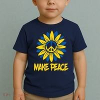 Make Peace Ukraine Strong Sunflower Toddler T-Shirt thumb 2