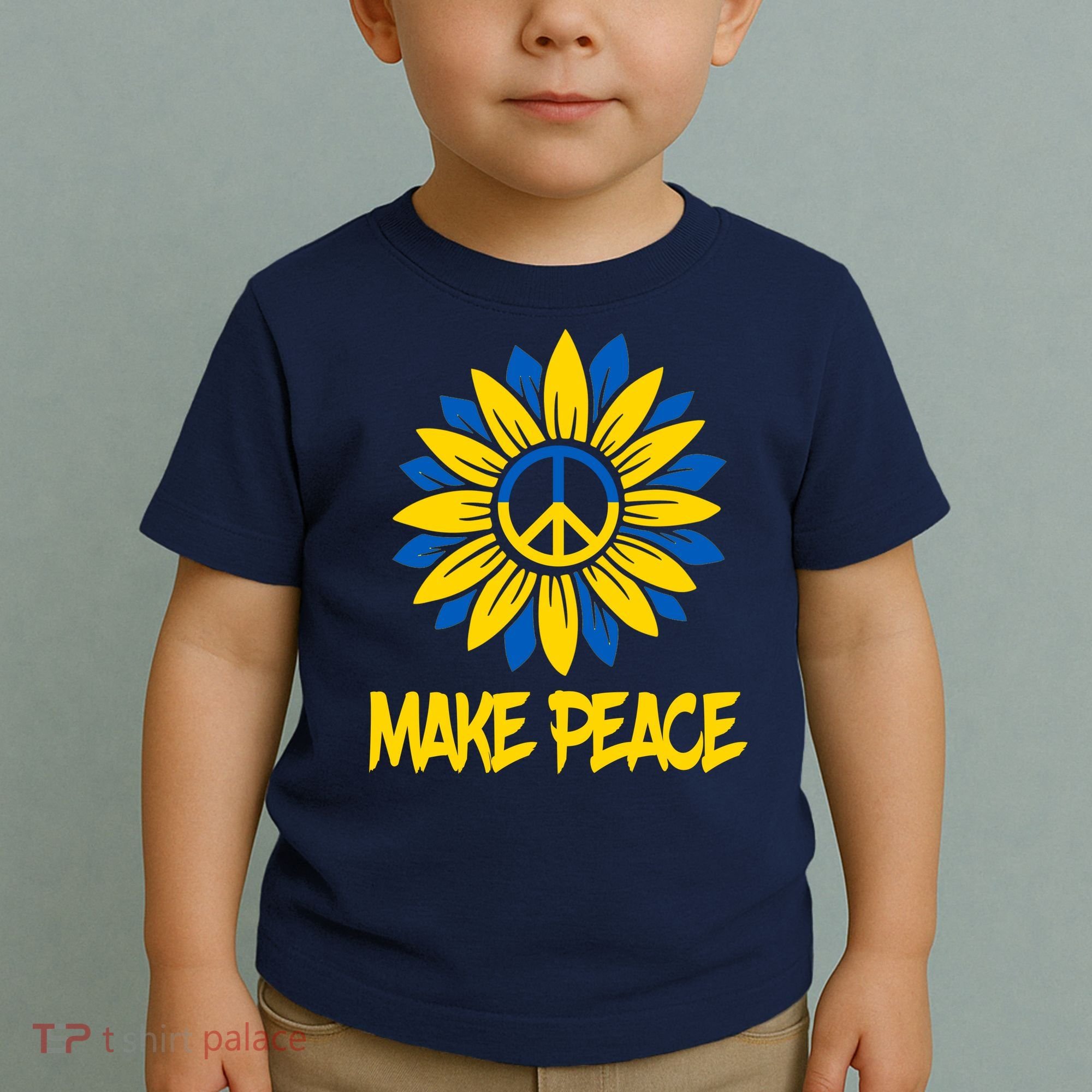 Make Peace Ukraine Strong Sunflower Toddler T-Shirt