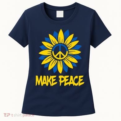 Make Peace Ukraine Strong Sunflower Women's T-Shirt