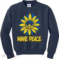 Make Peace Ukraine Strong Sunflower Kids Sweatshirt thumb 0