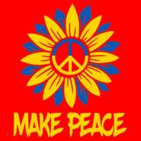 Make Peace Ukraine Strong Sunflower Santa Hat thumb 1
