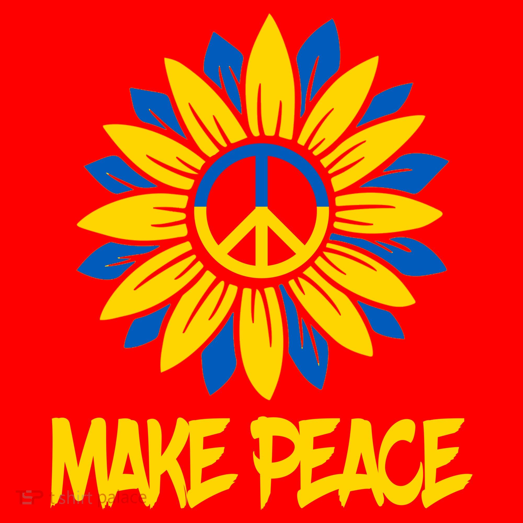 Make Peace Ukraine Strong Sunflower Santa Hat
