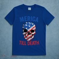 Merica Patriotic Usa Skull American Flag 4th Of July Great Gift T-Shirt thumb 5