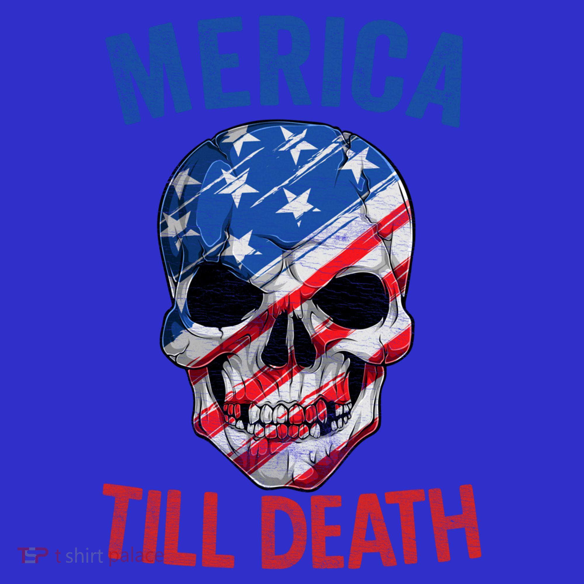 Merica Patriotic Usa Skull American Flag 4th Of July Great Gift T-Shirt