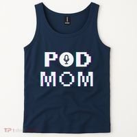 Mom Podcast Women Podcasting Pod Mom Podcast Host Gift Tank Top thumb 2