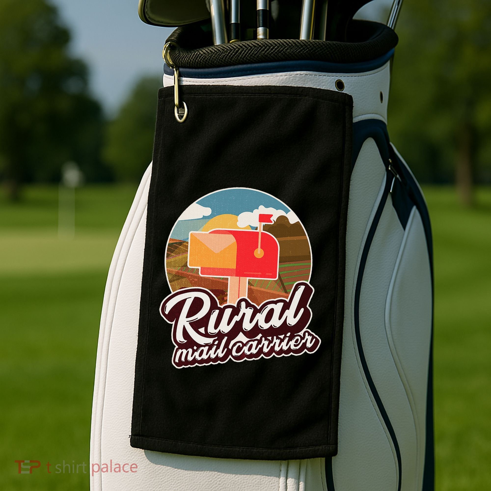 Mailman Postal Worker Post Office Rural Mail Carrier Golf Towel