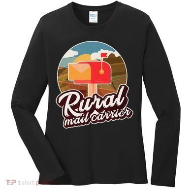 Mailman Postal Worker Post Office Rural Mail Carrier Women's Long Sleeve Shirt