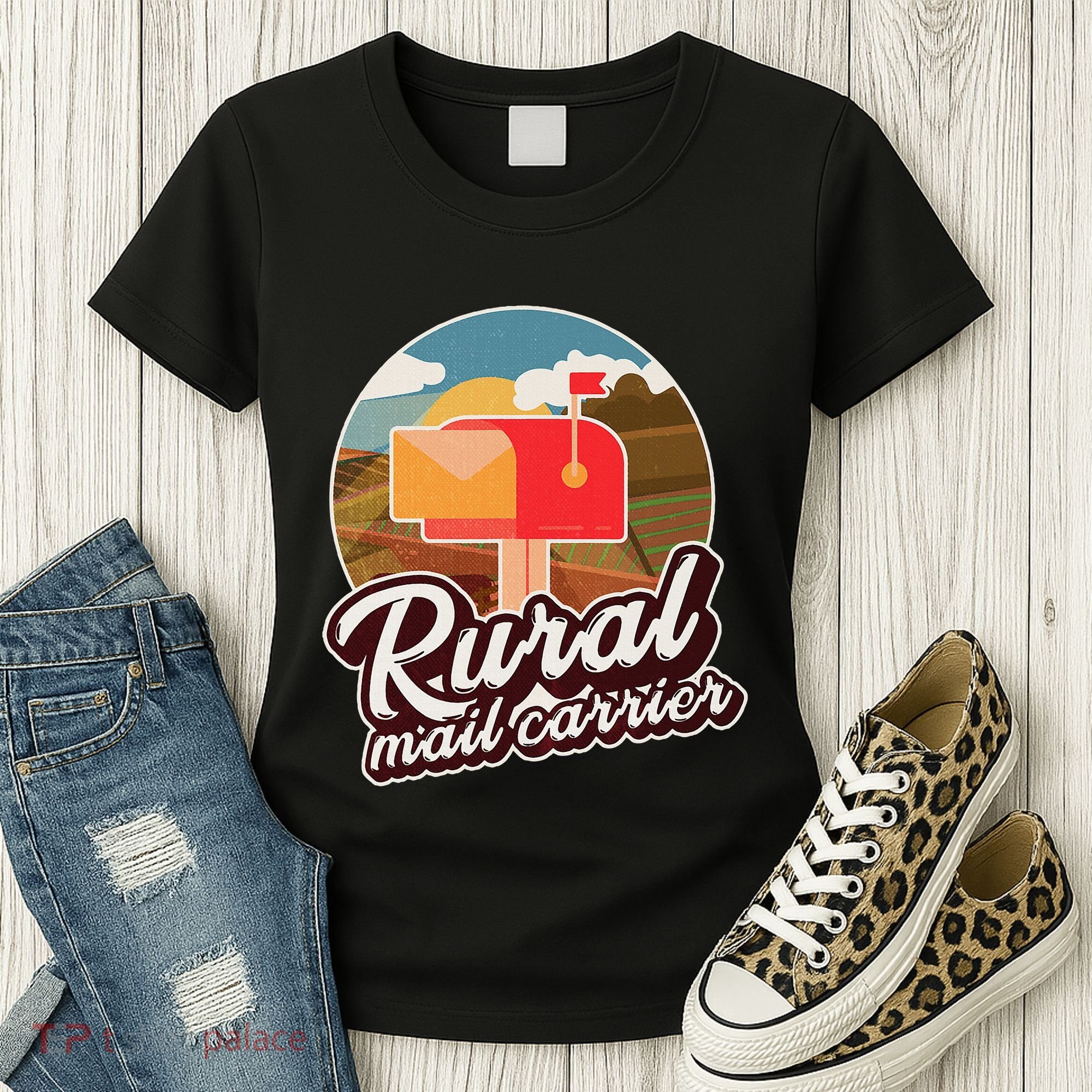 Mailman Postal Worker Post Office Rural Mail Carrier Women's T-Shirt