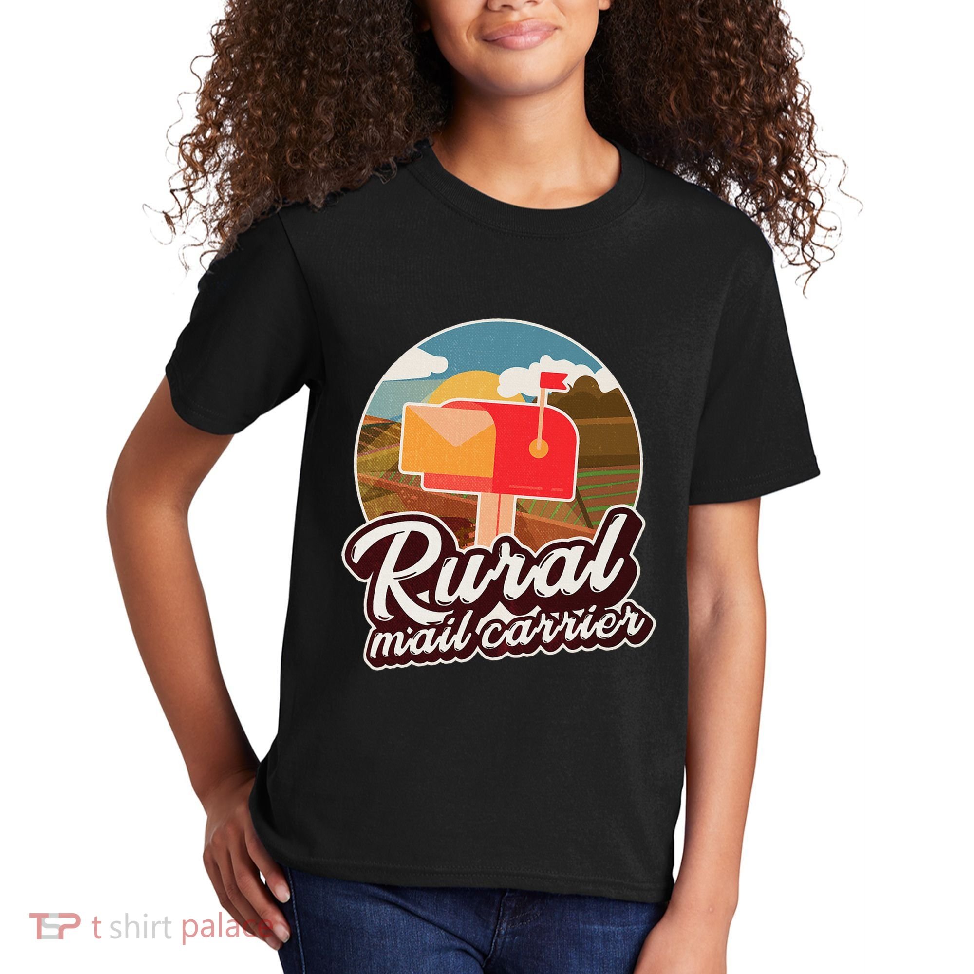 Mailman Postal Worker Post Office Rural Mail Carrier Kids T-Shirt