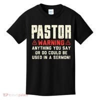 Mens Pastor Warning Sermon Funny Christian Preacher Minister Kids T-Shirt thumb 0