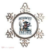 Meowdy Partner Whiskers In The Wind Humor Cool Cowboy Cat Ornament thumb 0