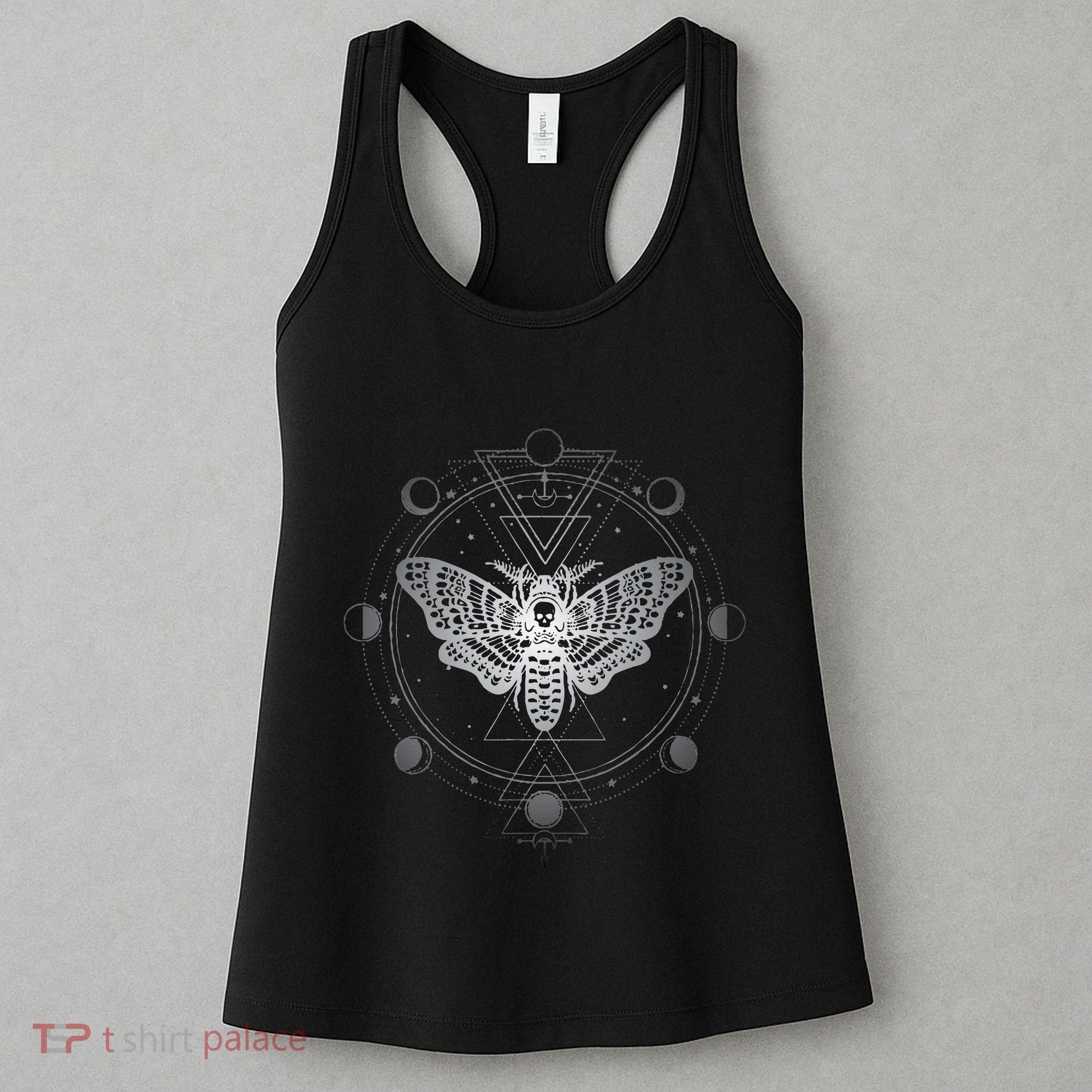Moon Phases With Moth Blackcraft Clothing Women's Tank Top