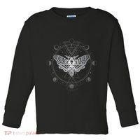 Moon Phases With Moth Blackcraft Clothing Toddler Long Sleeve Shirt thumb 0