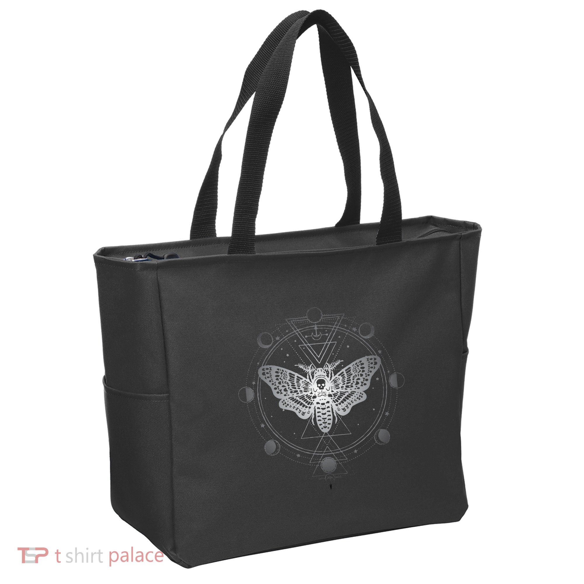 Moon Phases With Moth Blackcraft Clothing Tote Bag
