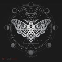 Moon Phases With Moth Blackcraft Clothing Tote Bag thumb 4