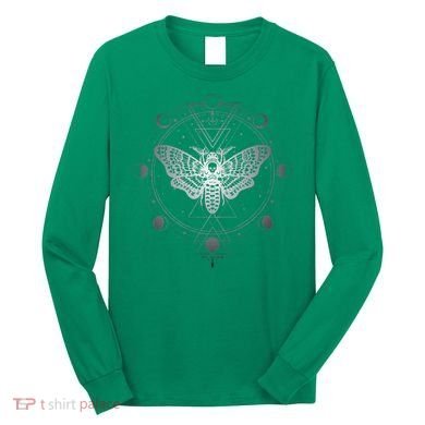 Moon Phases With Moth Blackcraft Clothing Long Sleeve Shirt