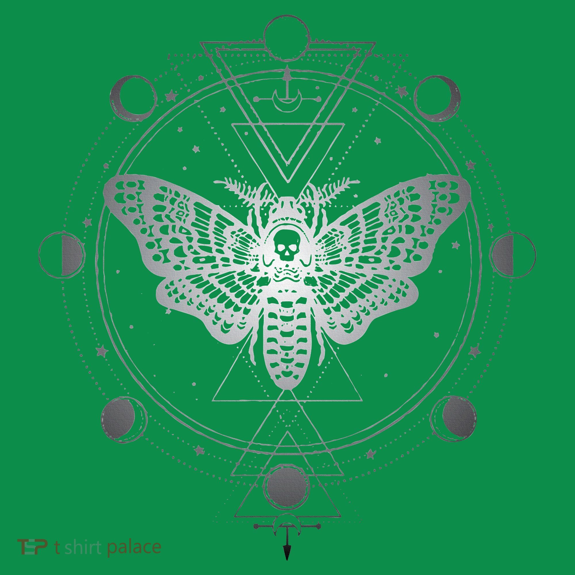 Moon Phases With Moth Blackcraft Clothing Ornament