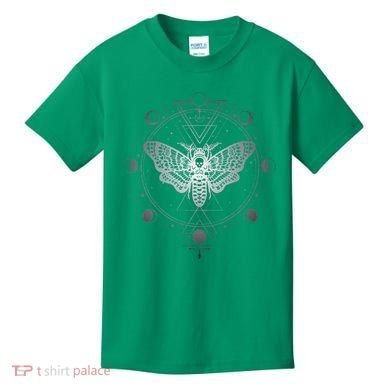 Moon Phases With Moth Blackcraft Clothing Kids T-Shirt